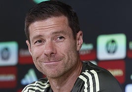 Xabi Alonso, durante la rueda de prensa previa al Real Madrid-Osasuna.