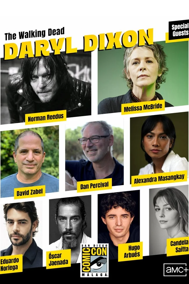 Invitados de la serie 'The Walking Dead: Daryl Dixon' a San Diego Comic-Con Málaga.
