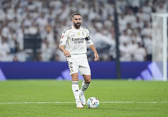 Dani Carvajal, durante el Real Madrid-Osasuna disputado el martes.