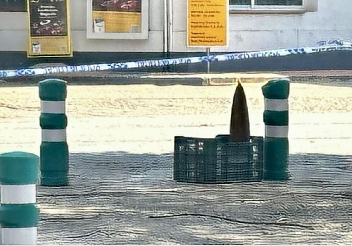 Imagen del proyectil en Tomelloso (Ciudad Real)