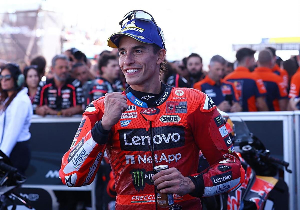 Marc Márquez, tras su victoria en Hungría.