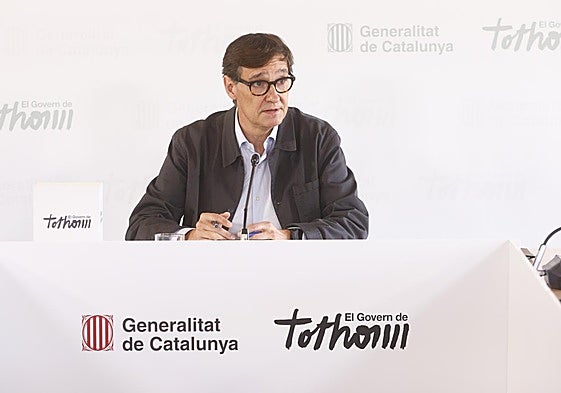 El presidente de la Generalitat Salvador Illa presenta las líneas estratégicas de los próximos meses.