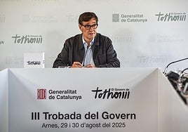 El presidente de la Generalitat de Cataluña, Salvador Illa, este sábado, en Tarragona.