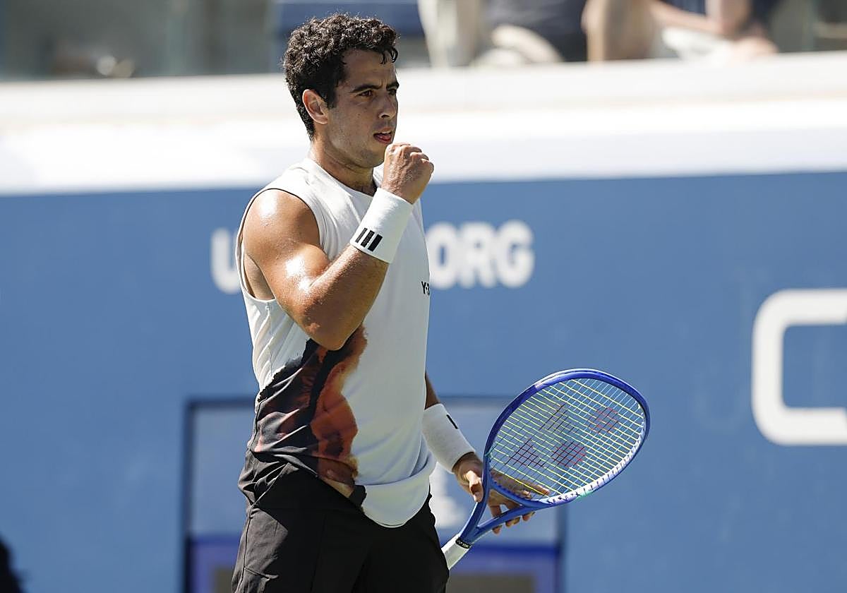 Jaume Munar, durante su partido ante Zizou Bergs.