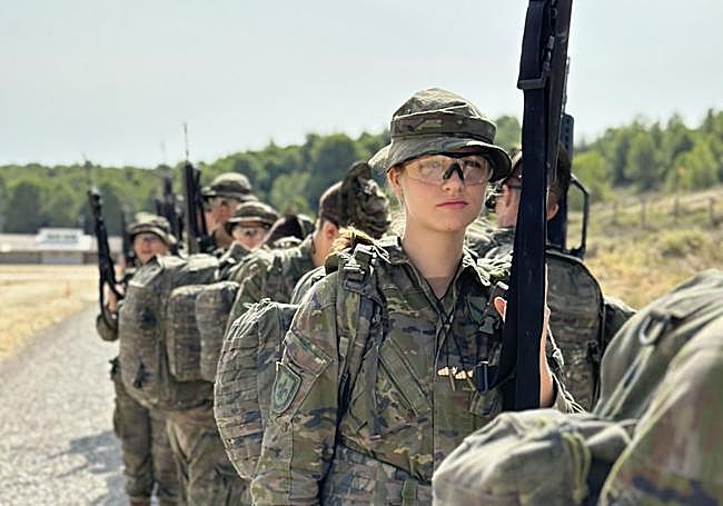 Leonor, en su instrucción en Zaragoza, en septiembre de 2023