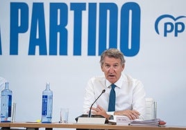 Alberto Núñez Feijóo preside el Comité de Dirección del PP en Aranjuez.