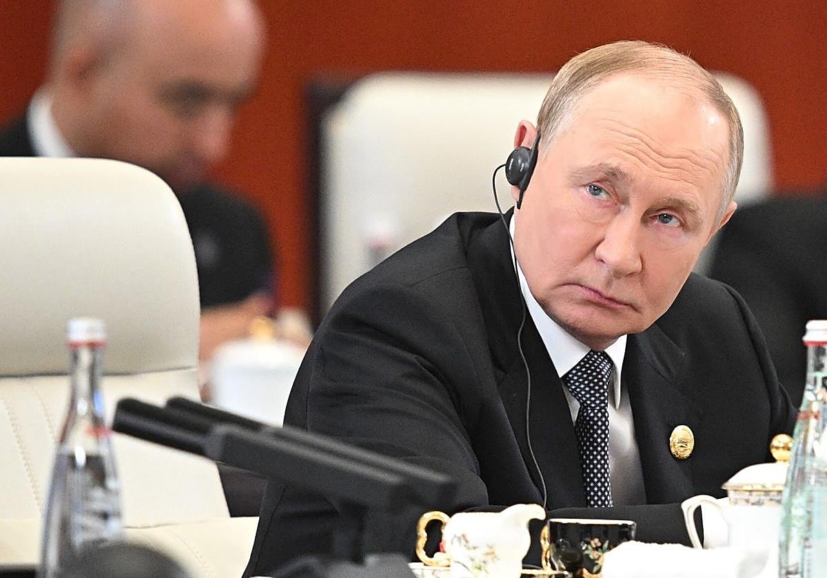 Vladímir Putin, este lunes en la cumbre de Tianjin.
