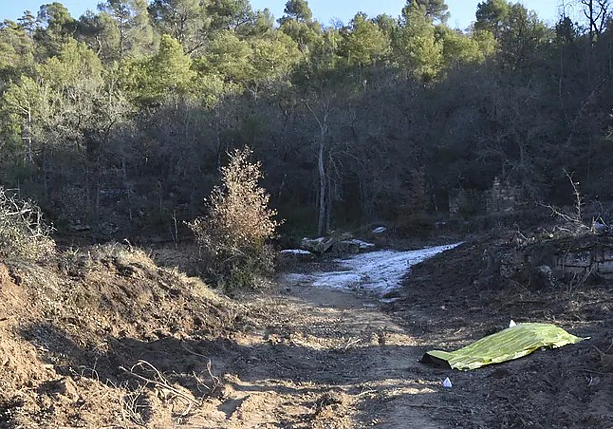 El cuerpo de Coromina en el paraje en el que fue ejecutado