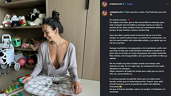 Cristina Pedroche regresa a las redes tras su maternidad: «Este tiempo me ha venido muy bien»