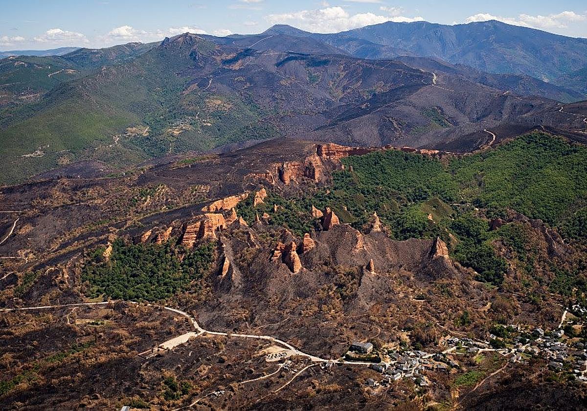 Así han quedado las zonas de Ourense, León y Zamora afectadas por los incendios
