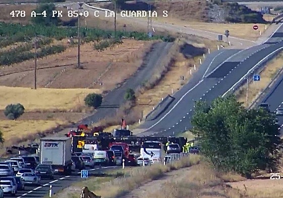 Accidente captado por las cámaras de la DGT
