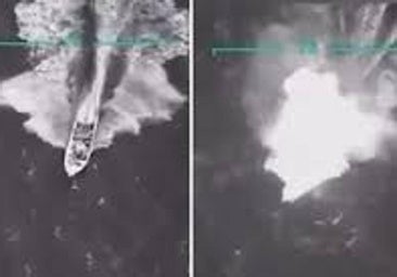 EE UU hunde una lancha que salió de Venezuela con droga y mata a once personas