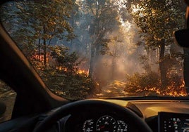 Los peligros de circular cerca de un incendio forestal