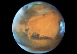 Imagen de Marte obtenida por el telescopio espacial Hubble.