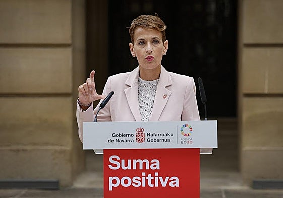 La presidenta de Navarra, María Chivite.