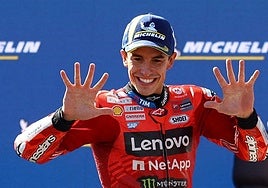 Marc Márquez tras su último triunfo.