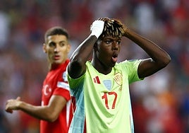 Nico estaba muy participativo y tuvo varias ocasiones de gol antes de retirarse lesionado.