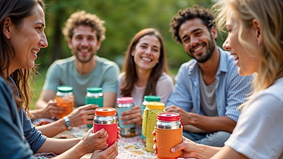 Mantén tus bebidas perfectas con estas tapas de silicona para latas y botellas