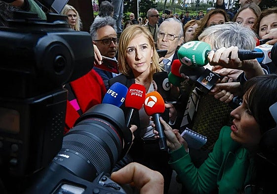 Pradas, a su llegada a la Ciudad de la Justicia el día de su declaración.