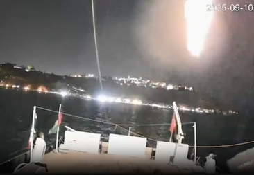 La flotilla con ayuda a Gaza recibe un segundo ataque con drones