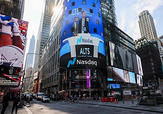 Imagen extgerior del edificio del Nasdaq en Nueva York.