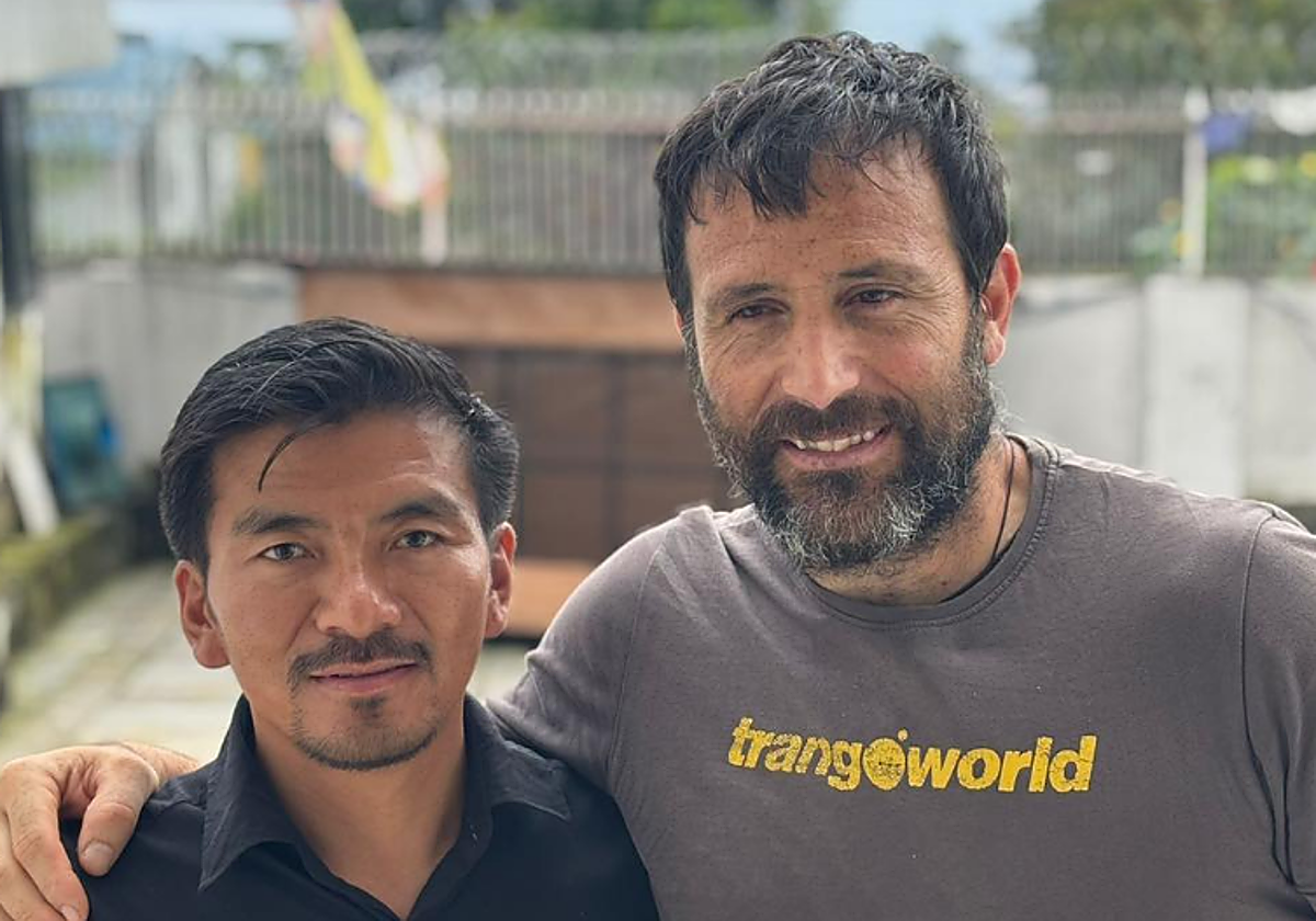 El alpinista Alex Txikon se encuentra en Katmandu para grabar para un proyecto audiovisual.