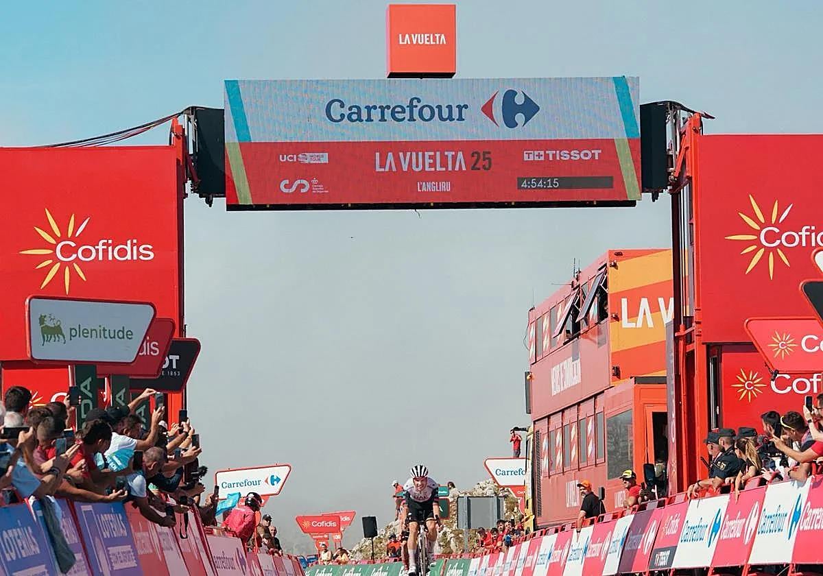 Otro final de etapa en el alambre para La Vuelta: vientos de 50 km/h en el Morredero