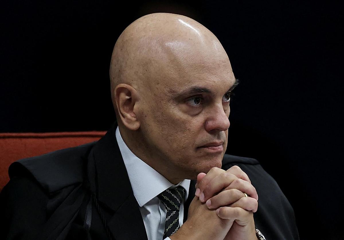 El magistrado brasileño Alexandre de Moraes, en una sesión del juicio al expresidente Bolsonaro