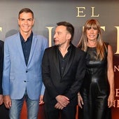 Pedro Sánchez, Alejandro Amenábar y Begoña Gómez, en el estreno de 'El cautivo'.