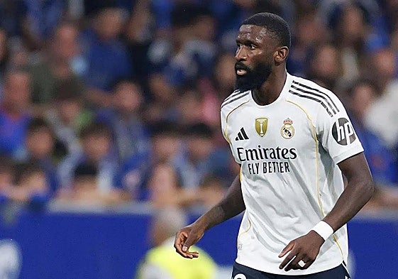 Antontio Rüdiger, en un partido con el Real Madrid.
