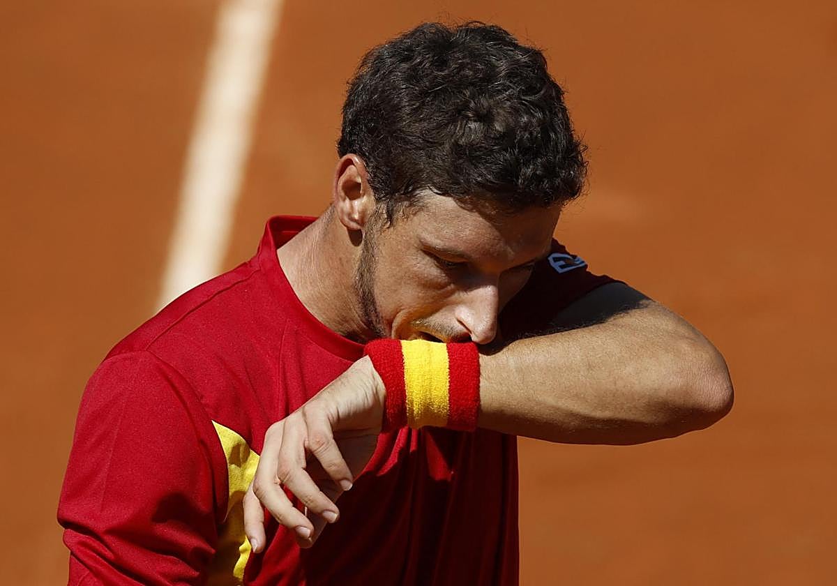 Pablo Carreño, durante su encuentro ante Holger Rune.