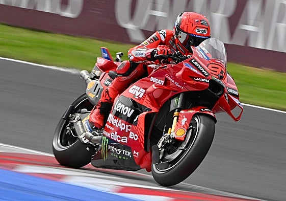 Marc Márquez, durante la carrera de MotoGP en Misano.