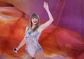 Taylor Swift durante un concierto en el estadio Santiago Bernabéu de Madrid.