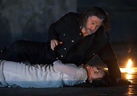 Una escena de la producción de 'Otello' que abre temporada en el Teatro Real.