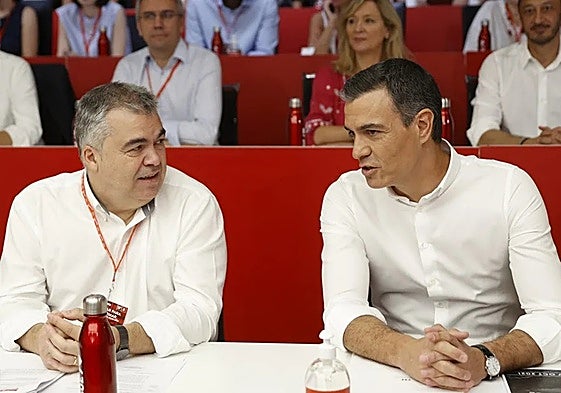 Santos Cerdán y Pedro Sánchez