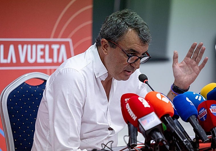 Javier Guillén, durante la rueda de prensa.