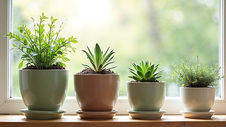 Mantén tus plantas saludables con estas macetas de autorriego decorativas para interior