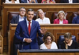 El presidente del Gobierno este miércoles en la sesión de control en el Congreso