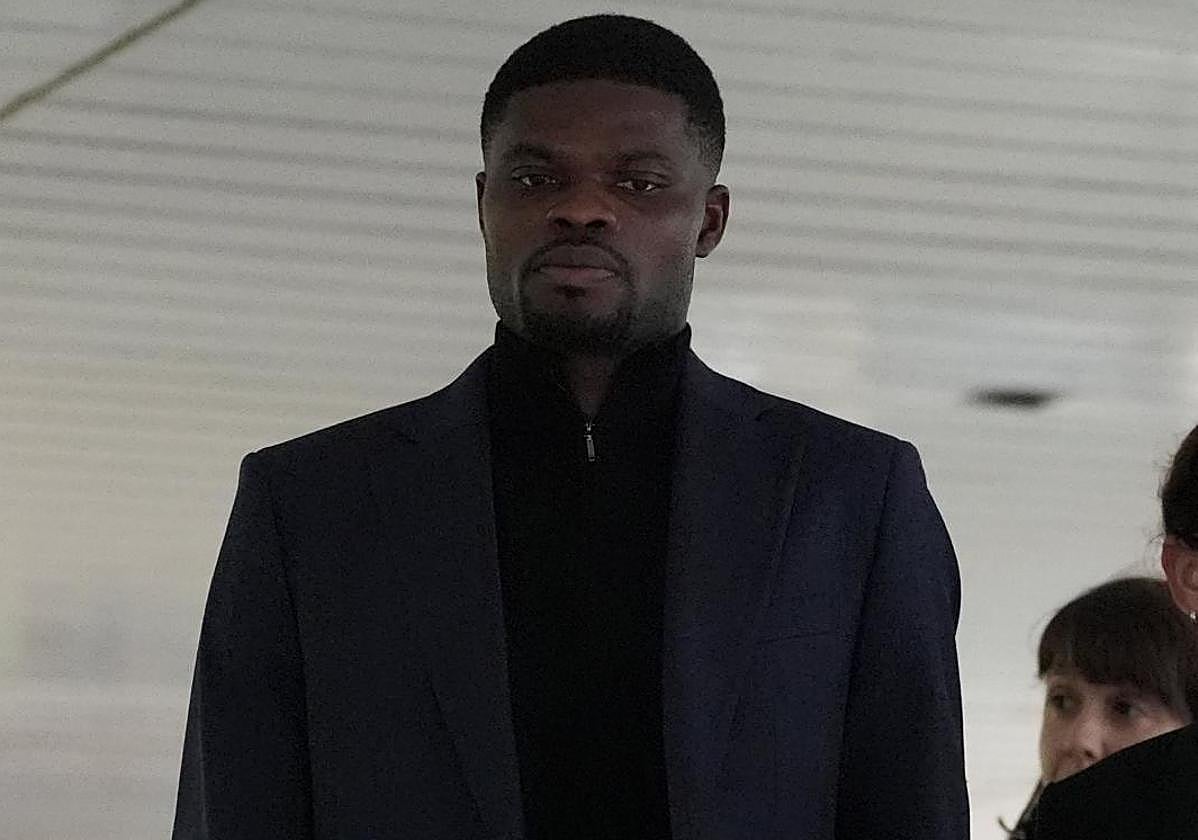 Thomas Partey, a la salida del juicio.