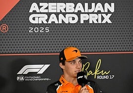 Oscar Piastri en la previa al GP de Azerbaiyán.
