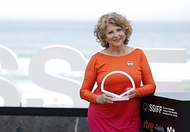 Esther García en el Festival de San Sebastián.