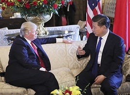 El presidente de EE UU, Donald Trump y su homólogo chino , Xi Jinping