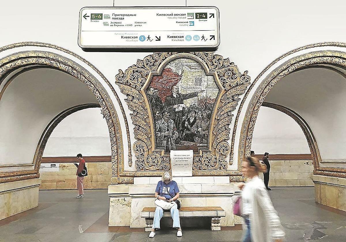 Mosaicos de la estación de Kievskaya.