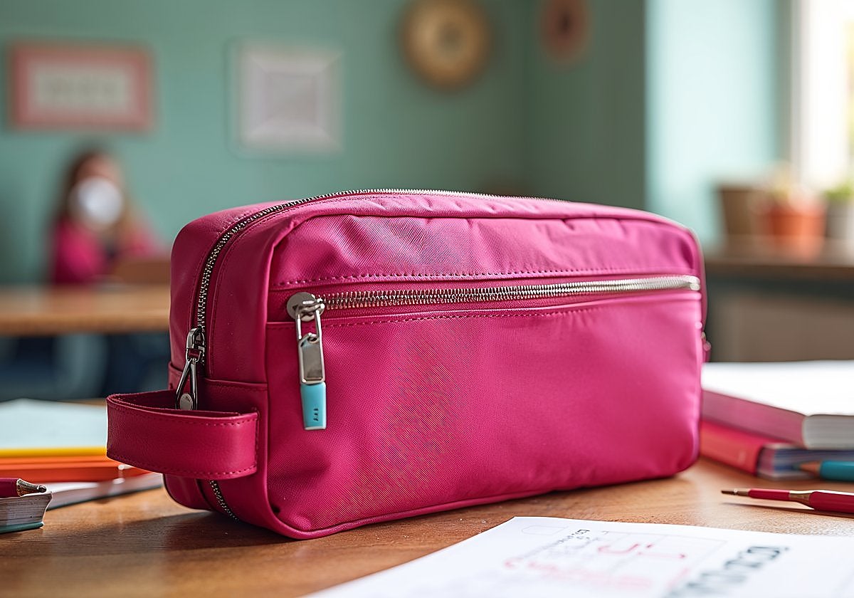 Organización para el día a día escolar con este estuche de tres compartimientos de marca Oxford