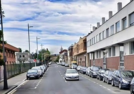 Vista general de la calle Aguirrelanda, en Vitoria.