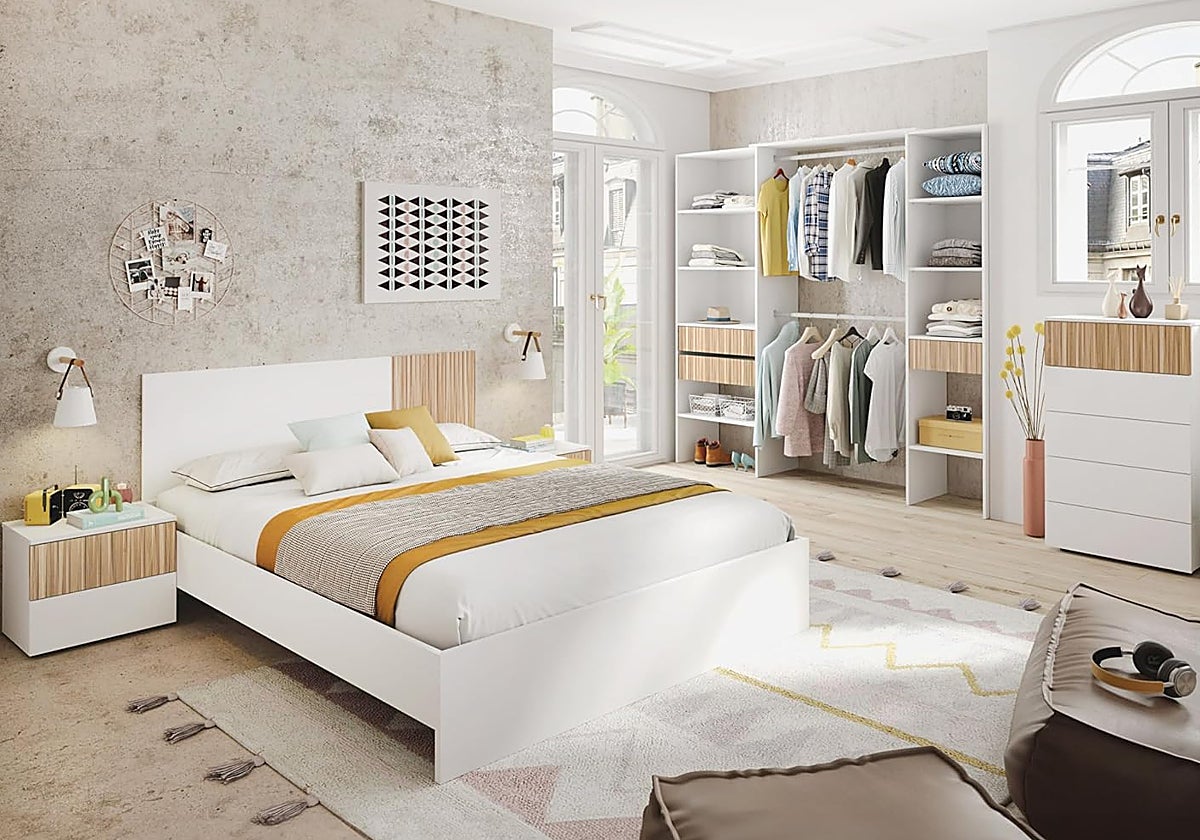 Optimiza tu dormitorio con estilo y funcionalidad con este armario vestidor abierto