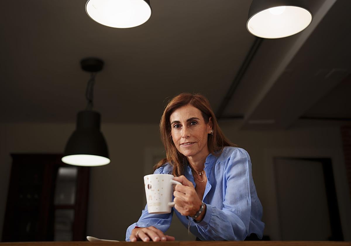 Laura García, en la sede de la fundación El Sueño de Vicky, en Madrid.