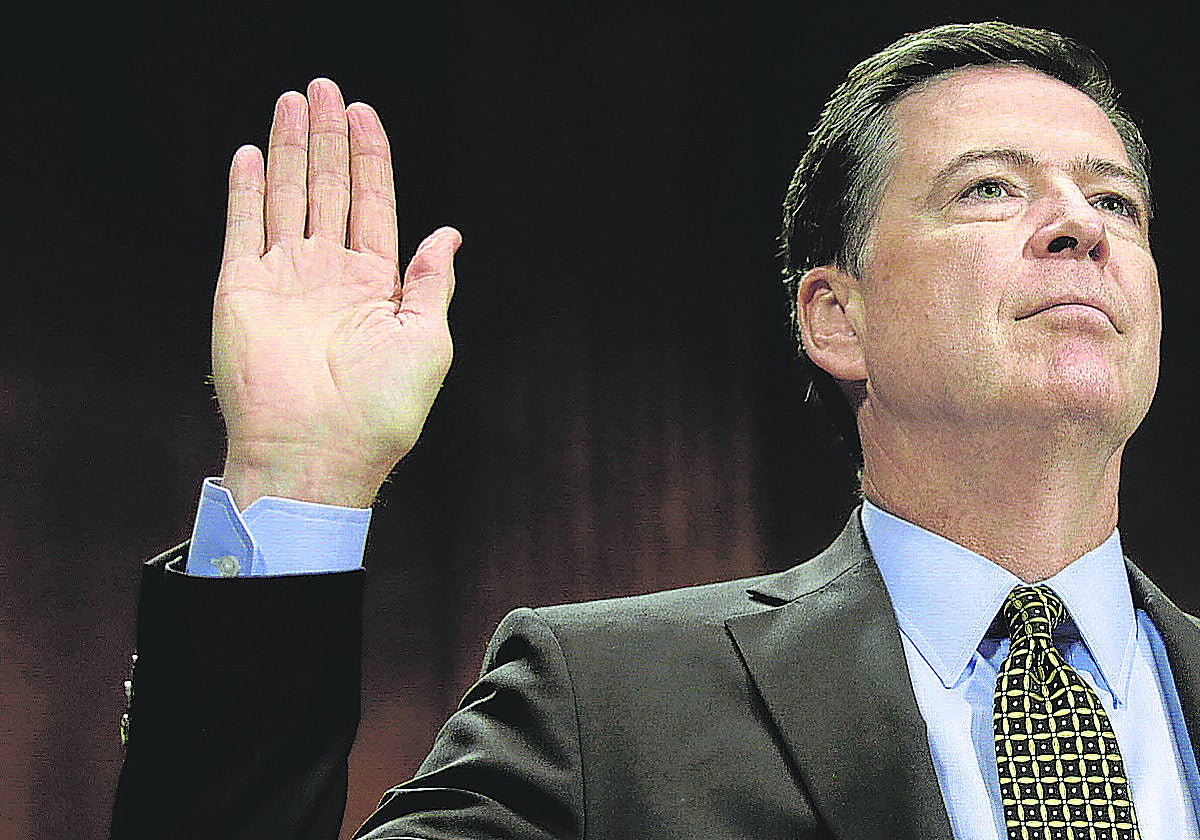 James Comey, durante una declaración jurada.
