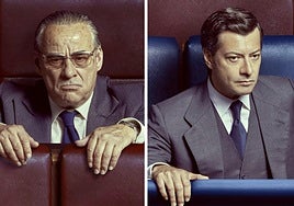 Eduard Fernández encarna a Santiago Carrillo y Álvaro Morte es Adolfo Suárez en 'Anatomía de un instante'.