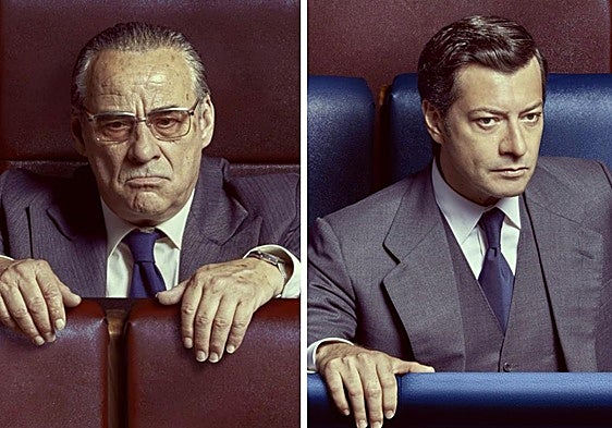 Eduard Fernández encarna a Santiago Carrillo y Álvaro Morte es Adolfo Suárez en 'Anatomía de un instante'.